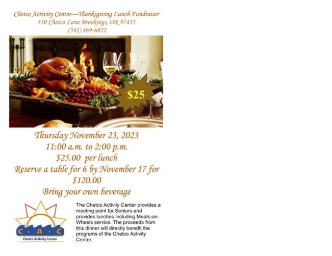 Thanksgiving Lunch Fundraiser