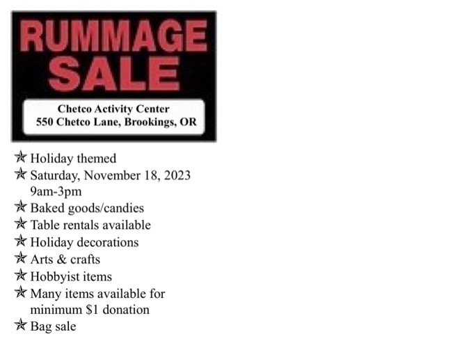 Rummage Sale